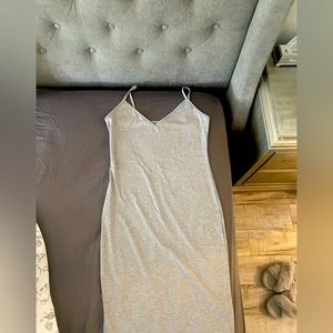 Grey solid bodycon dress - SHEIN